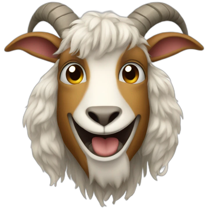 smile face with rocker goat emoji