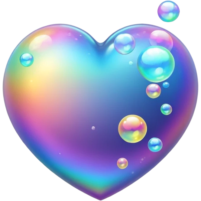 trail of bubbles no faces in heart  emoji