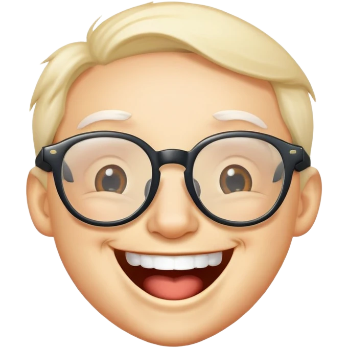 laughing face with glasses emoji