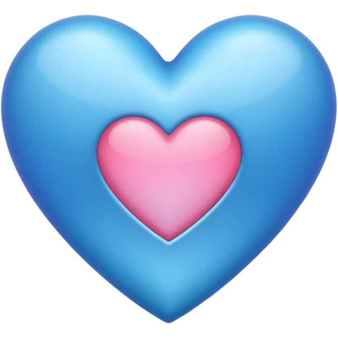 Corazón con color azul y rosado mezclados  emoji