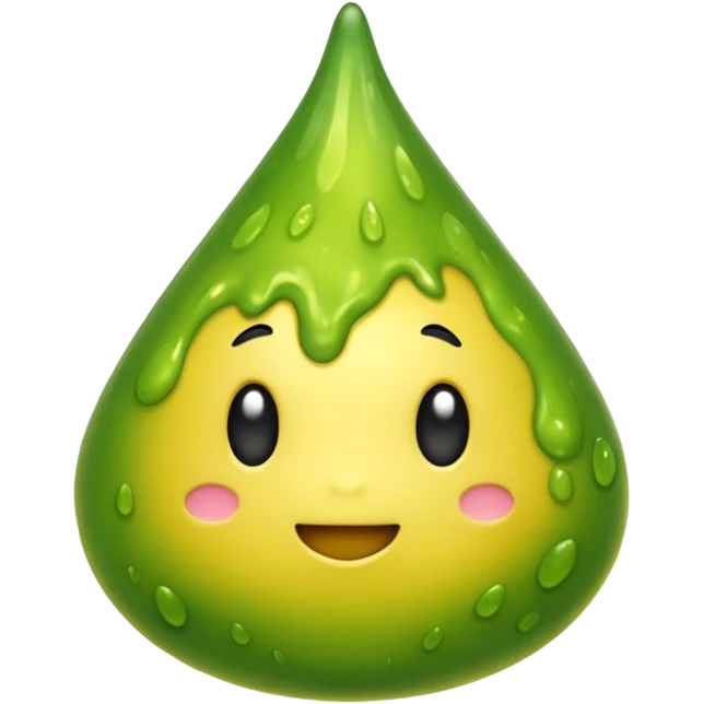 a slimy yellow-green emoji