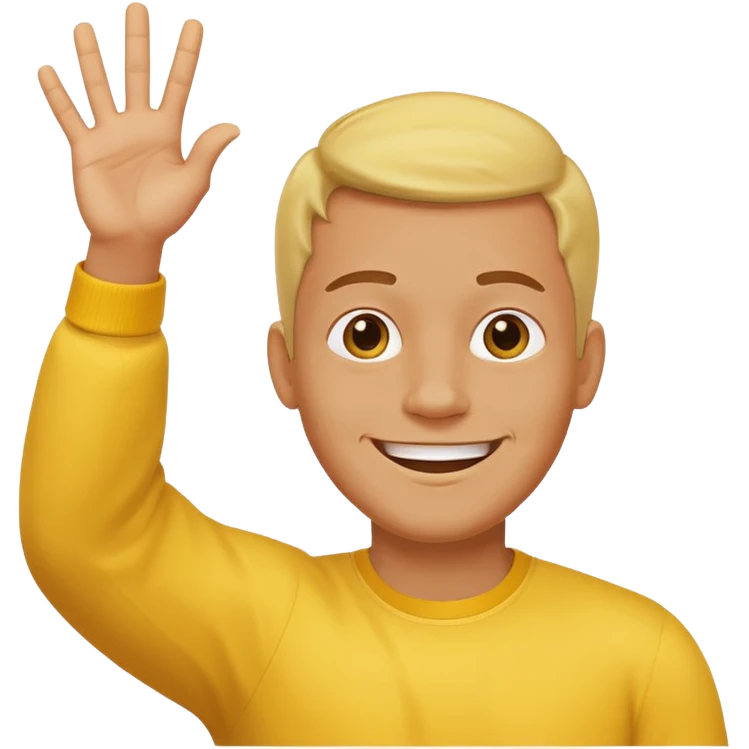 A yellow man with both his hands up waving his fingers towards himself  emoji