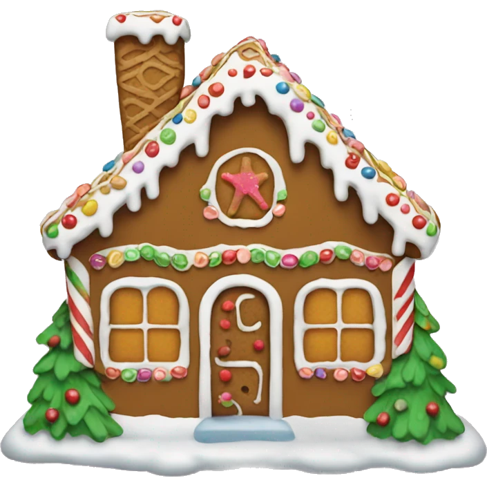Gingerbread house emoji
