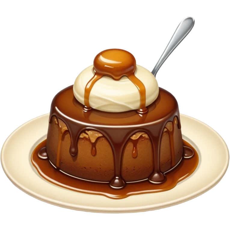 Sticky toffee pudding vanilla ice cream  emoji