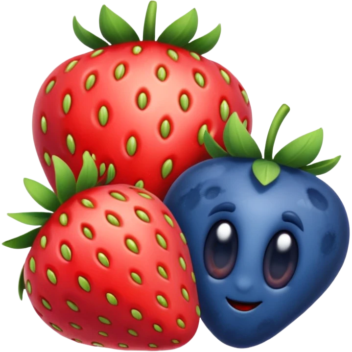 Strawberry and blueberry emoji
