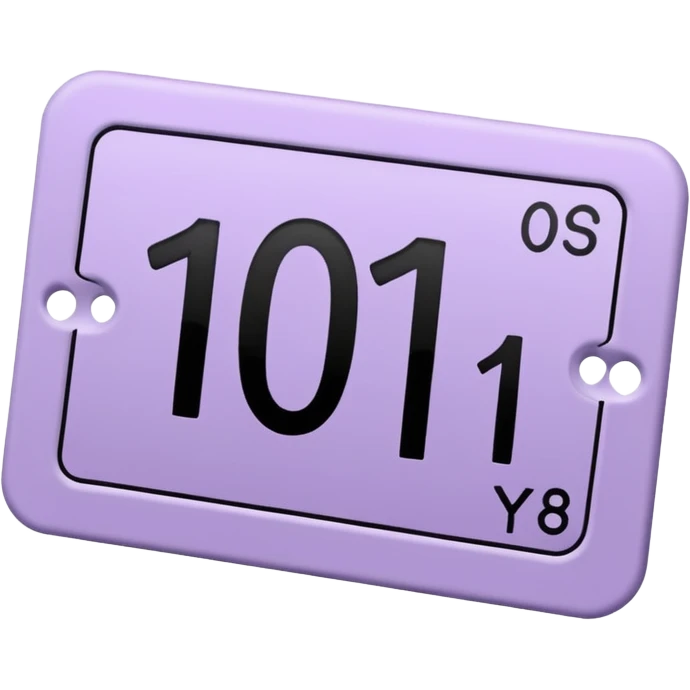 Pale Purple colored 1 Signed ticket  emoji