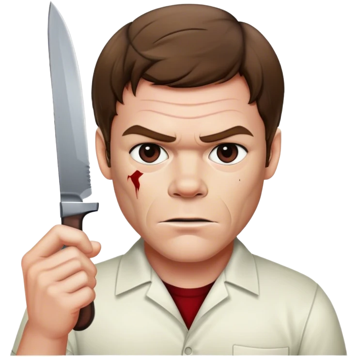 Dexter morgan with a knife emoji