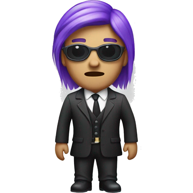 A spy with purple hair emoji