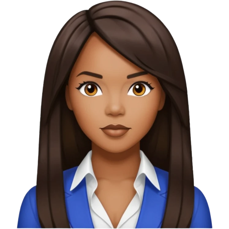 LeToya Luckett with dark brown long hair emoji