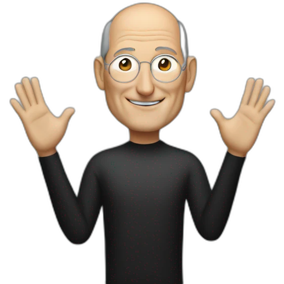 Steve jobs hands up emoji