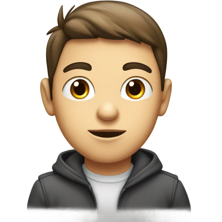emoji of a boy holding a sign with text which says "I am Aidin and I am stupid". cartoon style, 3D lighting, the sign has a white background, no cast shadows. emoji