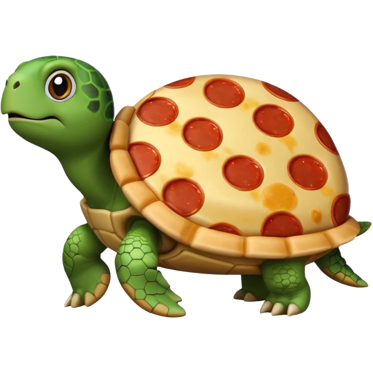 Turtle with a pizza shell emoji