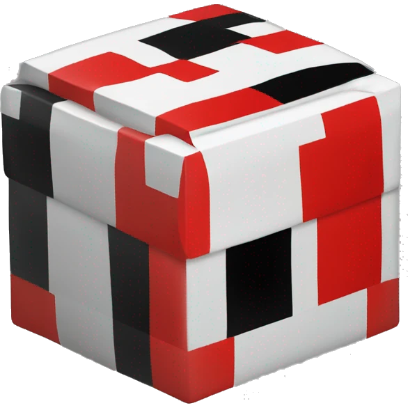 Red , white , black box in a sambalpuri Emoji  emoji