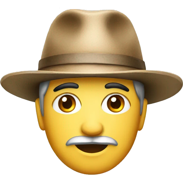male portrait with german hat emoji