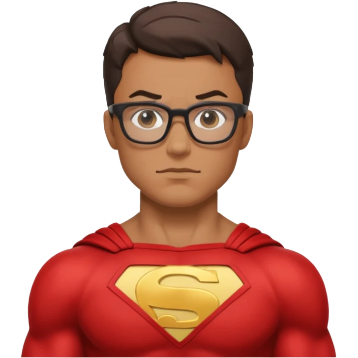 Glasses-Wearing super Heroe emoji