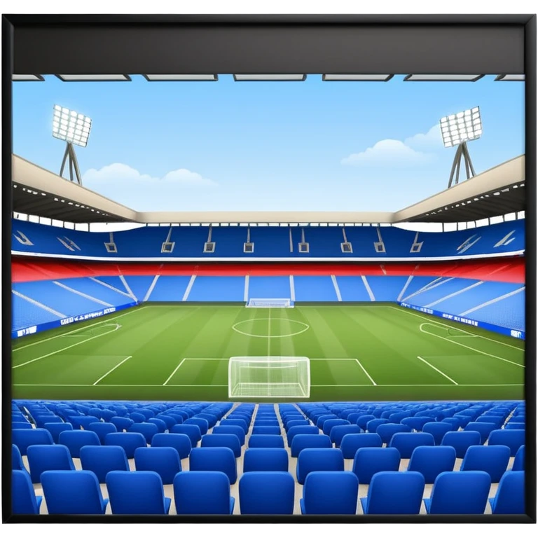 fc basel soccer stadium with blue seats emoji