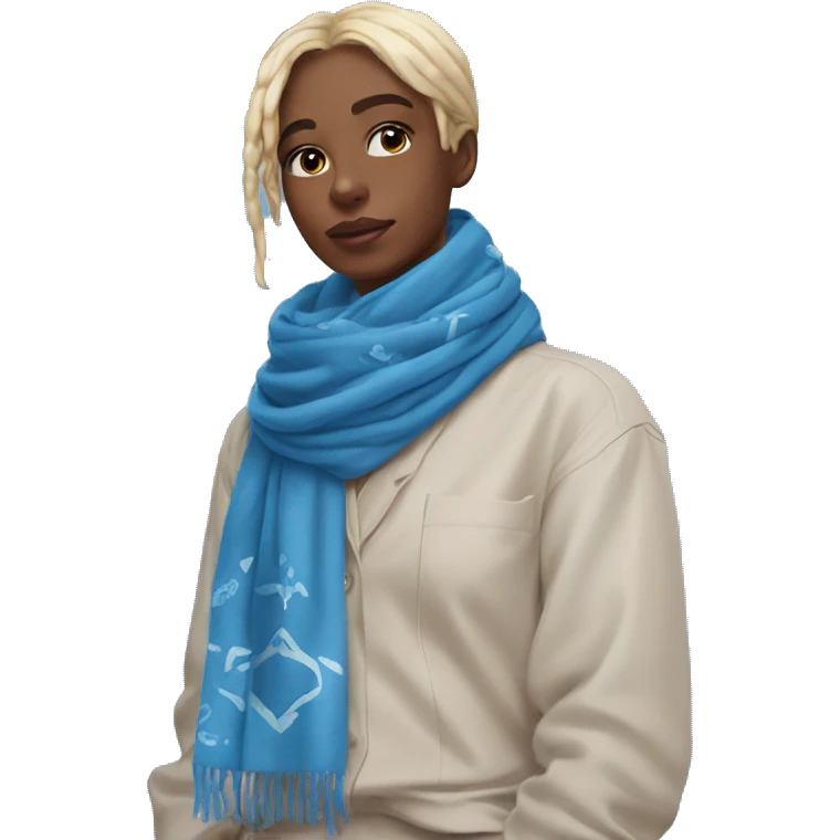 🧣 blue aesthetic scarf  emoji