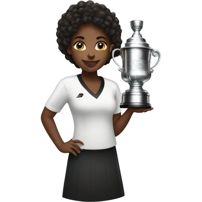 Black girl showing white Stanley cup emoji