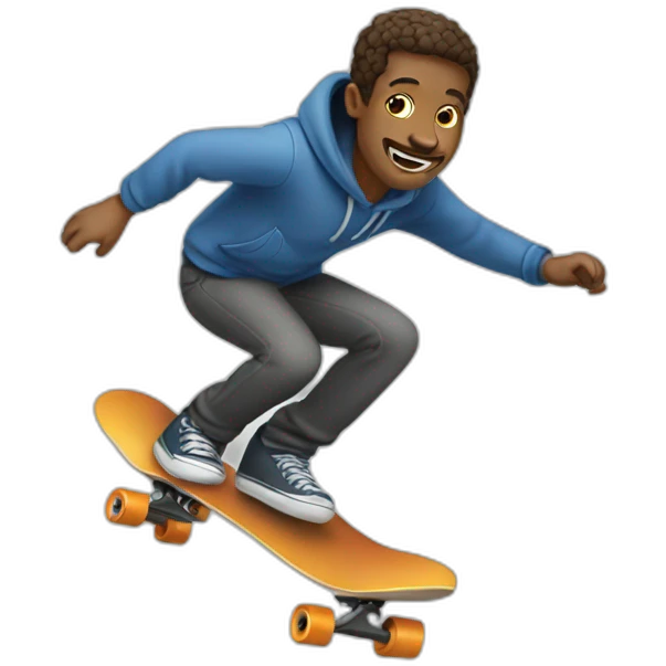 A man skatebording emoji
