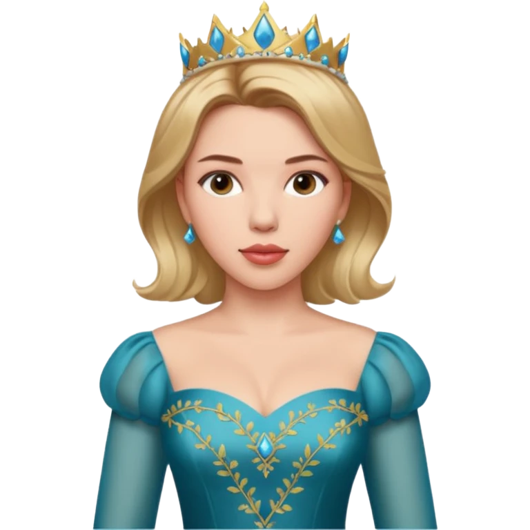 Scarlett Johansson in a princess dress emoji
