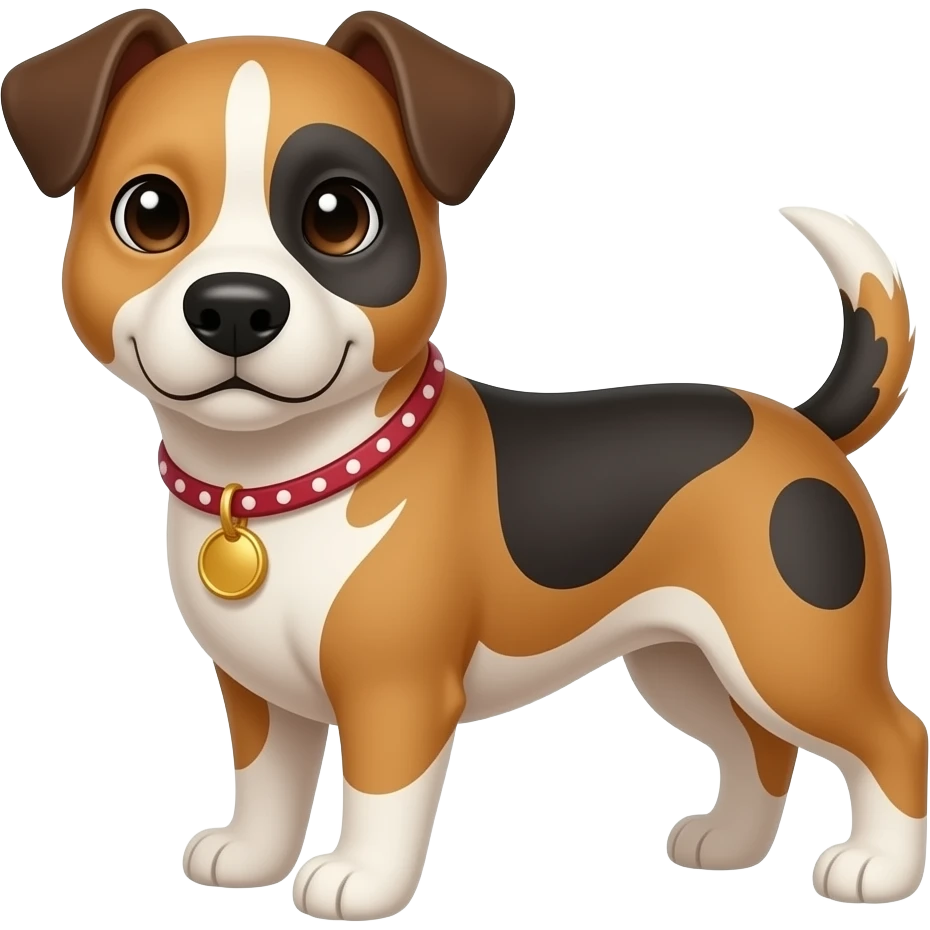 dog wear necklace with front view emoji