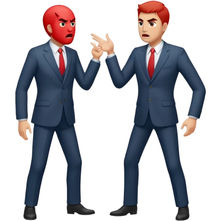 two men arguing full body emoji