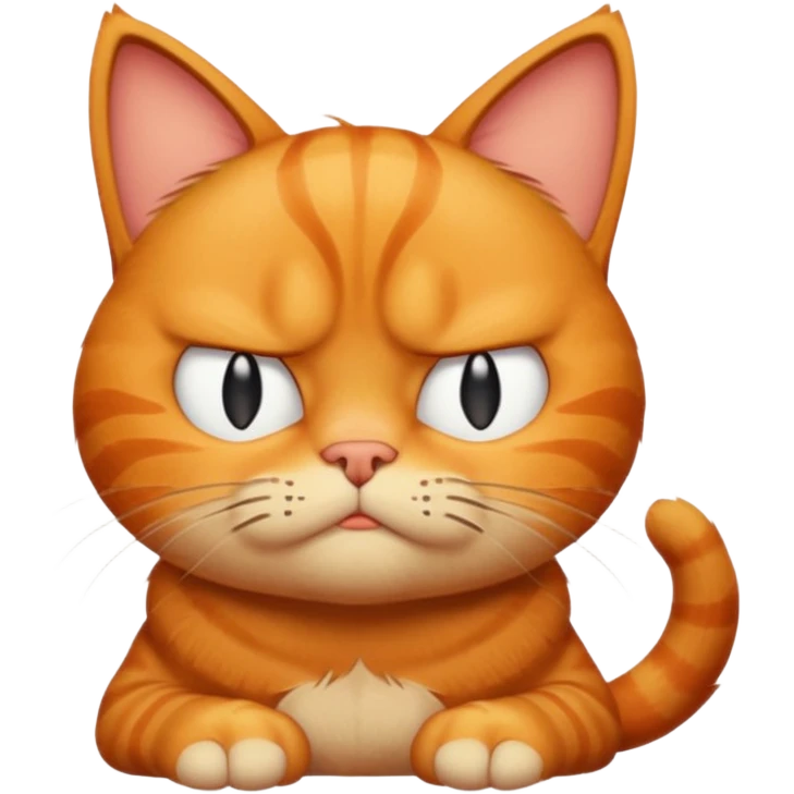 garfield comic style cat hates monday emoji