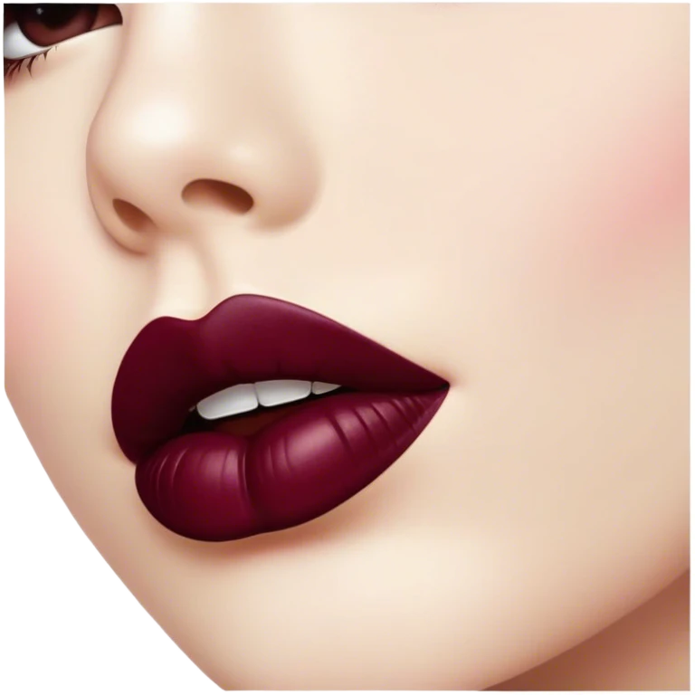 Kiss burgundy emoji