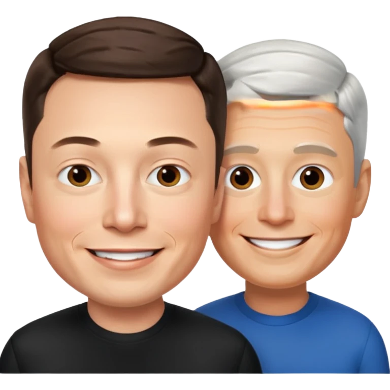Elon musk and tim cook  emoji