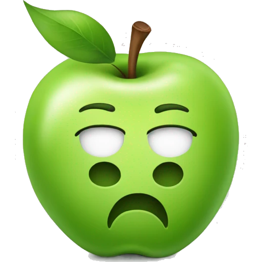 Green apple emoji