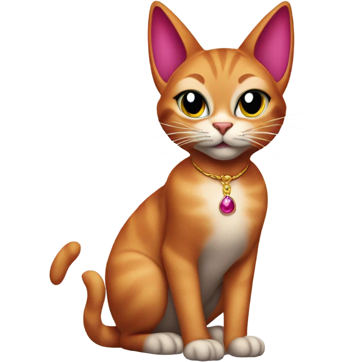 cat dressed as jessica rabbit emoji