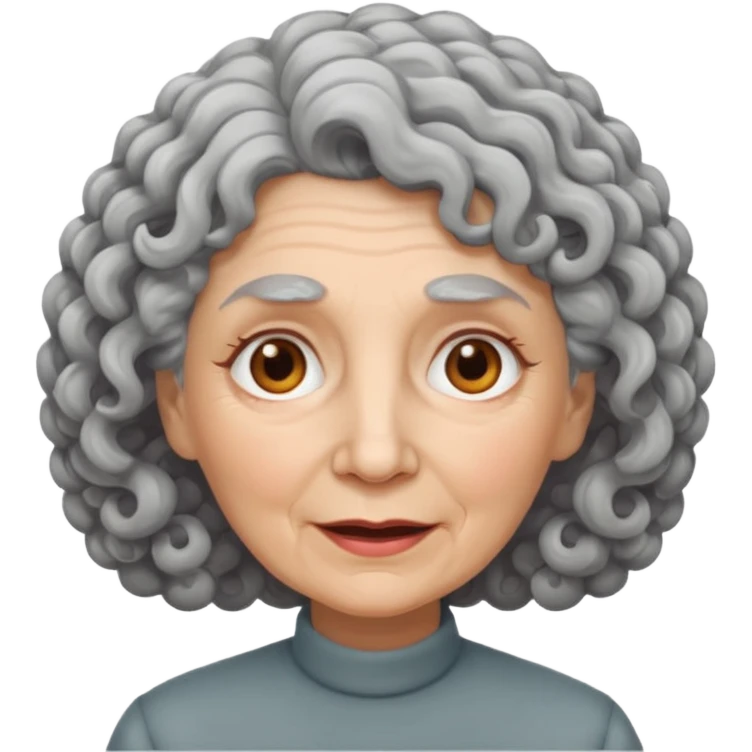 hazme una senora blanca rizada mona viejita emoji