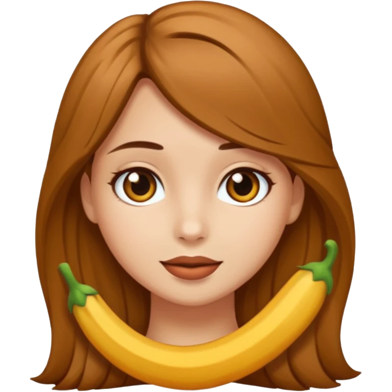 Una chica con cabello largo y lacio emoji
