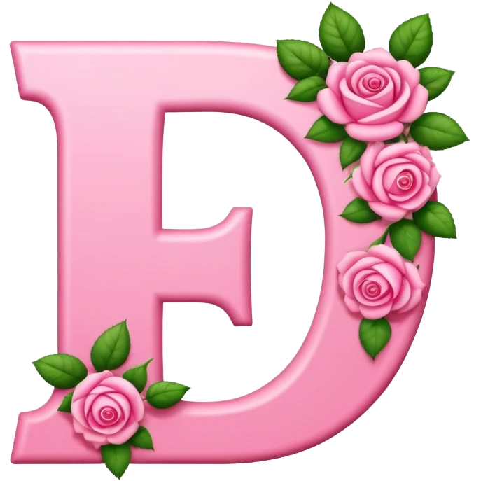 Pink, romantic, flowery, the letter “F” emoji