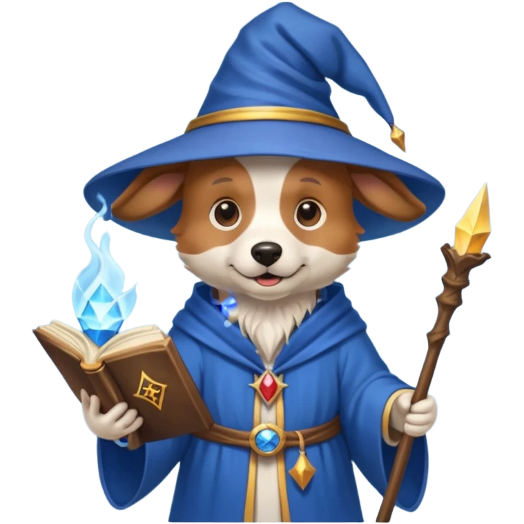 Dog wizard emoji