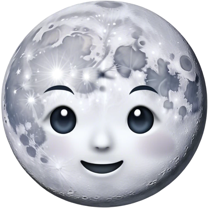 moon on the sky background emoji
