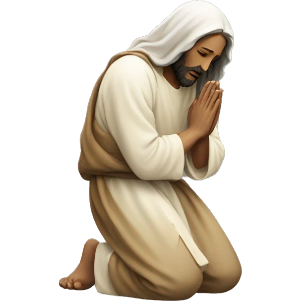 jesus kneeling praying emoji