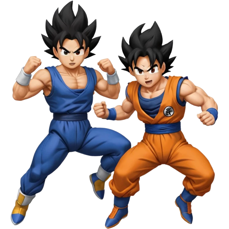 Goku flying fast Crashes Vegeta  emoji