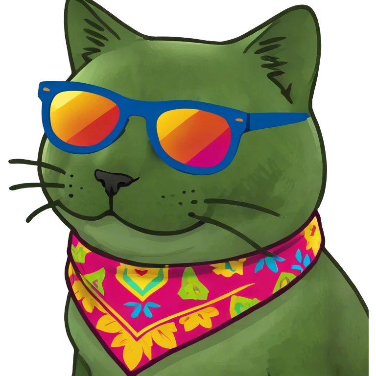 Cat with sunglasses emoji