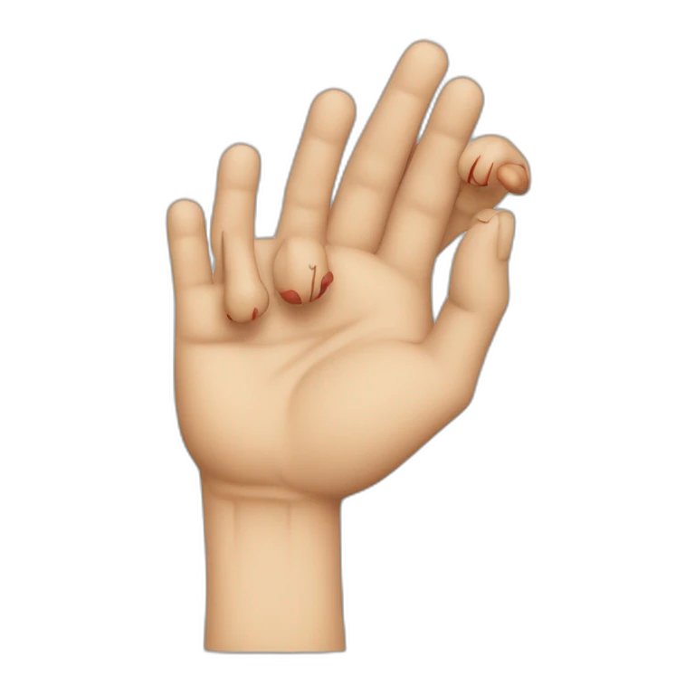 Una mano cojiendo una maquina de tatuar y el pulgar arriba emoji