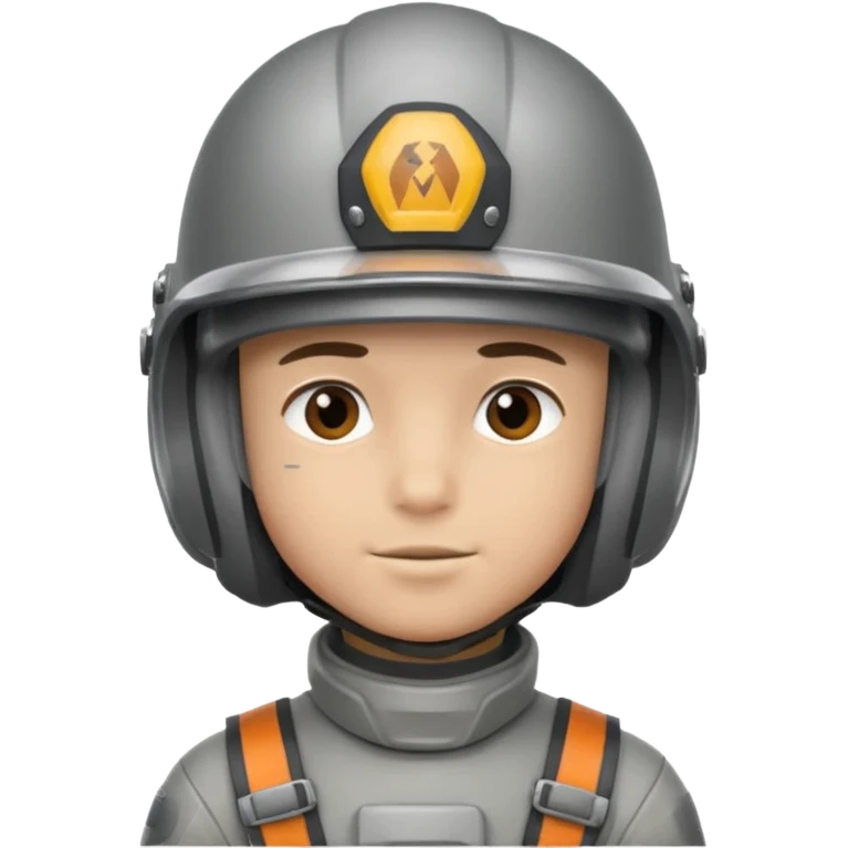 gray metal painted boy emoji