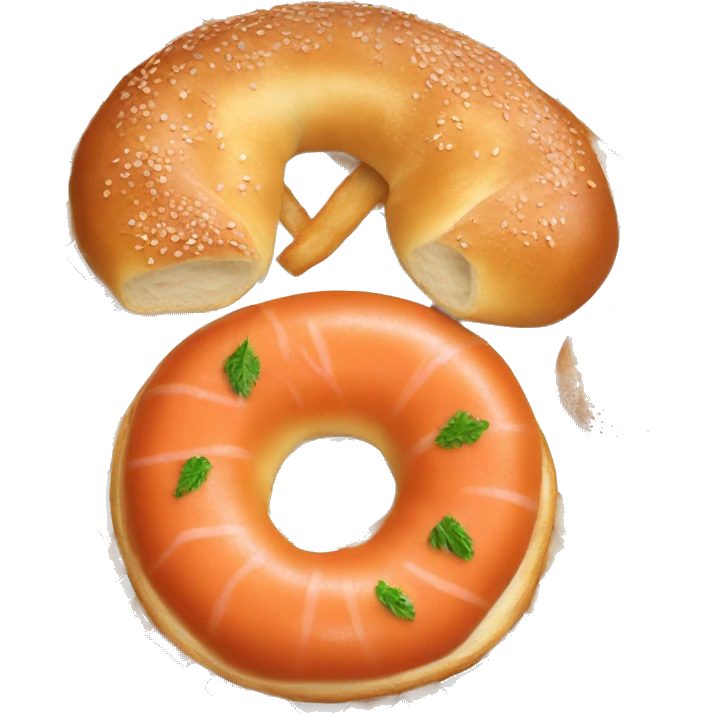 a bagel with lox emoji