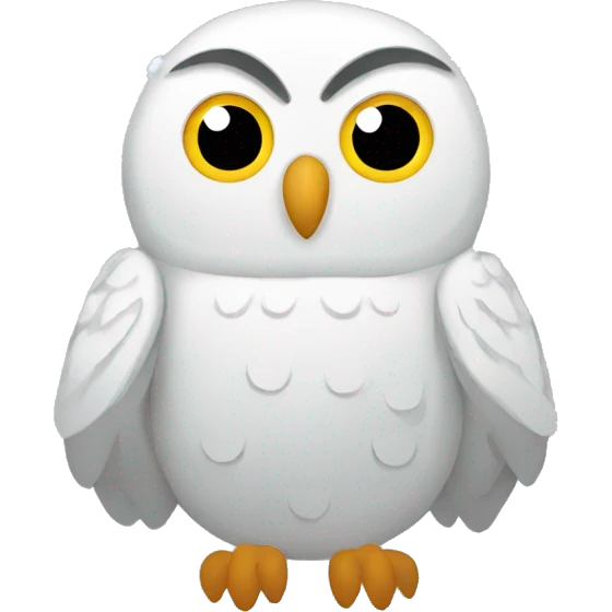 Snow owl flat design emoji