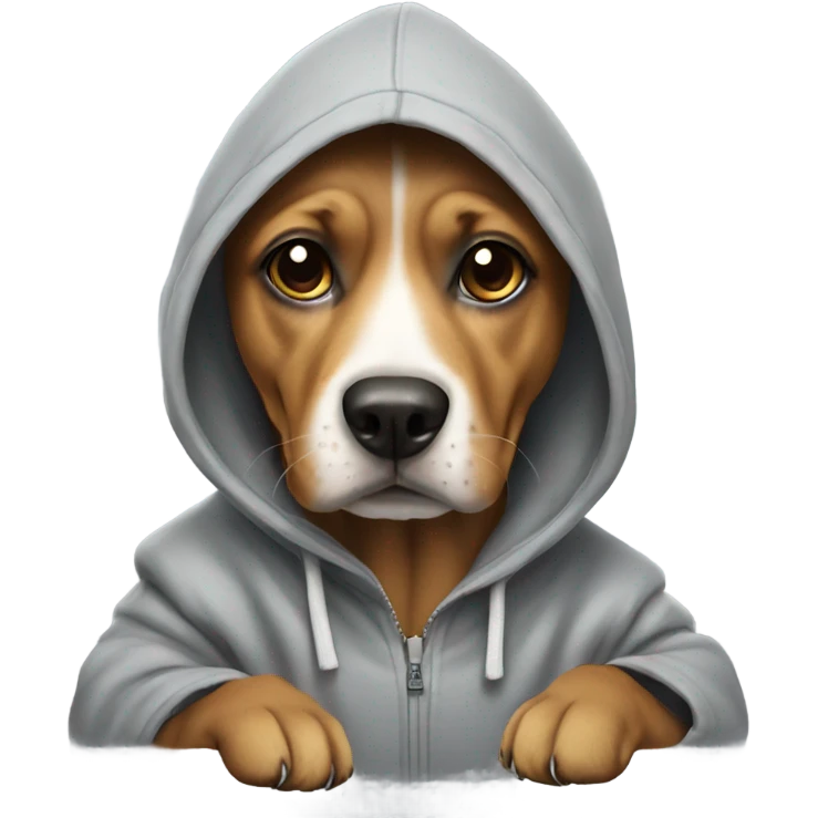 dog wearing a hoodie  emoji