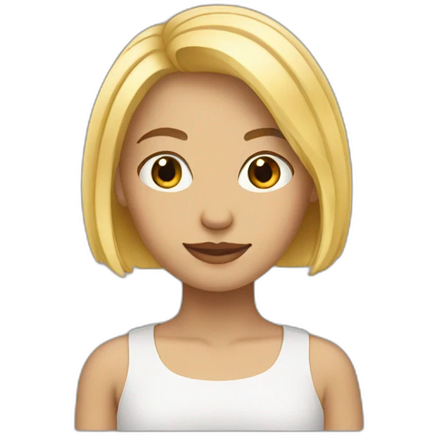 Blonde girl with bob hair emoji