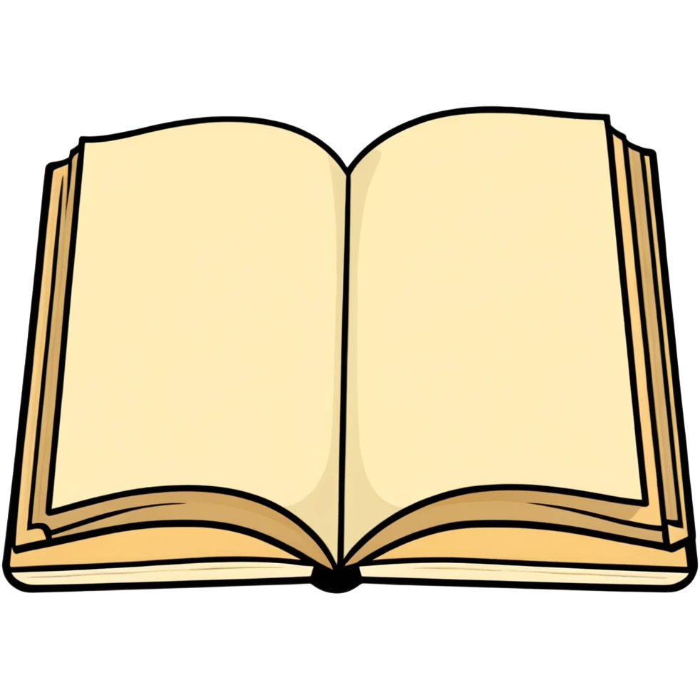 Open book with beige to cream gradient pages emoji