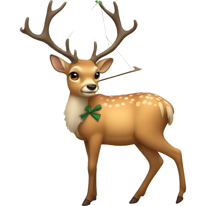 deer waring a bow  emoji