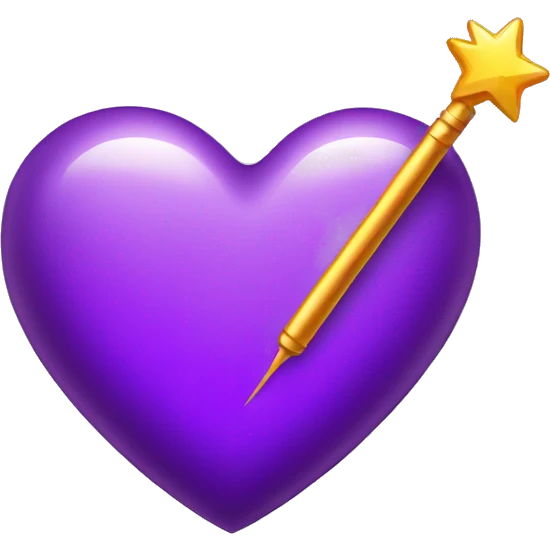 purple heart with magic wand emoji
