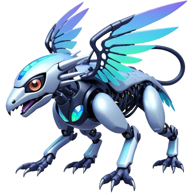  exotic futuristic modern cyber-Fakémon-Digimon-Trico-creature emoji
