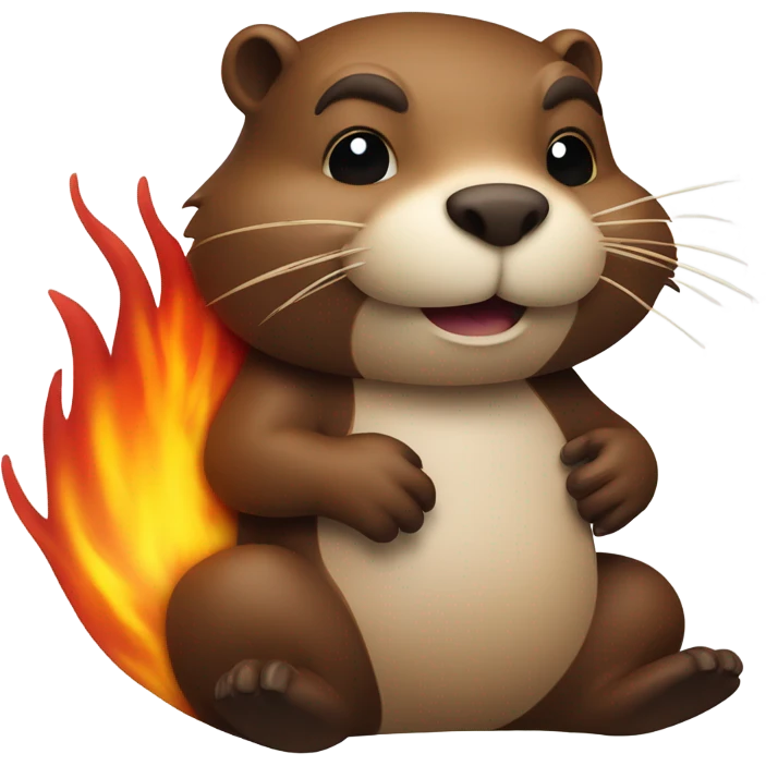 Beaver on fire  emoji